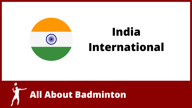 A flag of India next to the words India International