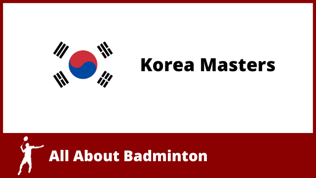 A flag of South Korea next to the words Korea Masters